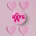 Breast Cancer Awareness Ribbon Hope 1 Inch Round Button<br><div class="desc">The pink ribbon has become the universal symbol of breast cancer,  raising awareness,  support and bringing together women in solidarity.</div>