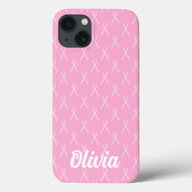 Breast Cancer Awareness Ribbon iPhone Case (Back)