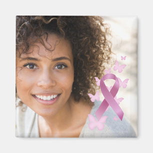 Breast Cancer Awareness Ribbon Photo Keepsake Magnet