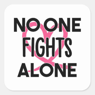 Breast Cancer Awareness Ribbon Square Sticker