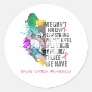 Breast Cancer Awareness Ribbon Support Gifts Classic Round Sticker