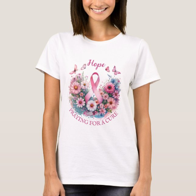 Breast Cancer Awareness Ribbon T-Shirt (Front)