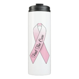 Breast Cancer Awareness Ribbon Thermal Tumbler