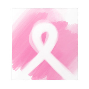 Breast Cancer Awareness Ribbon Watercolor  Notepad