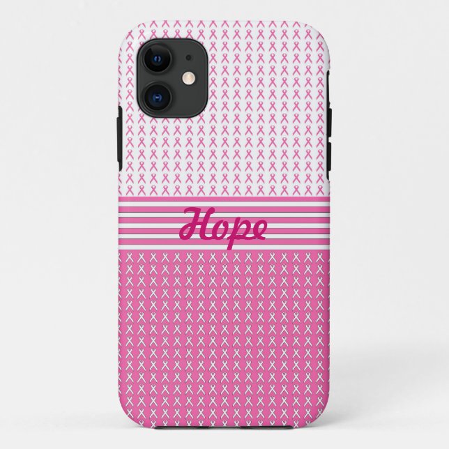 Breast Cancer Awareness Ribbons iphone case (Back)
