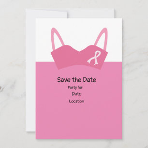 Breast Cancer Awareness,Save the Date Party   Invitation