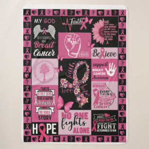 Breast Cancer Awareness Sherpa Fleece Blanket