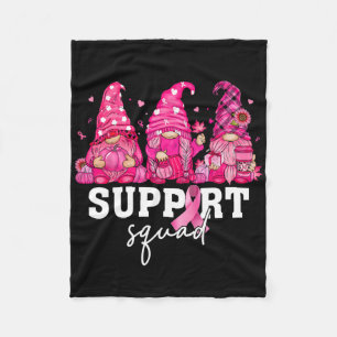 Breast Cancer Awareness Shirt For Women Gnomes Sup Fleece Blanket