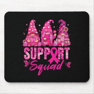 Breast Cancer Awareness Shirt For Women Gnomes Sup Mouse Pad