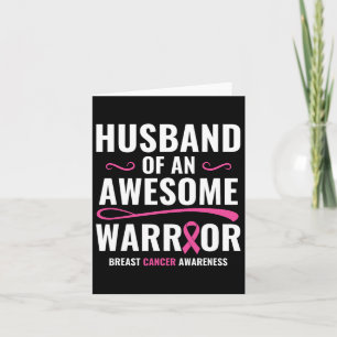 Breast Cancer Awareness Shirt Husbynd Of A Warrior Card