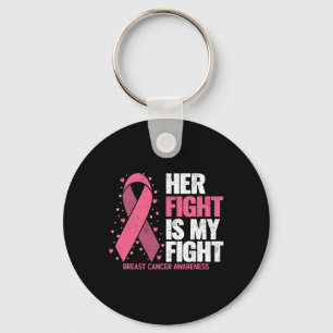 Breast Cancer Awareness Shirts Her Fight Breast Ca Keychain