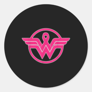 Breast Cancer Awareness Shirts-superhero Shirt For Classic Round Sticker