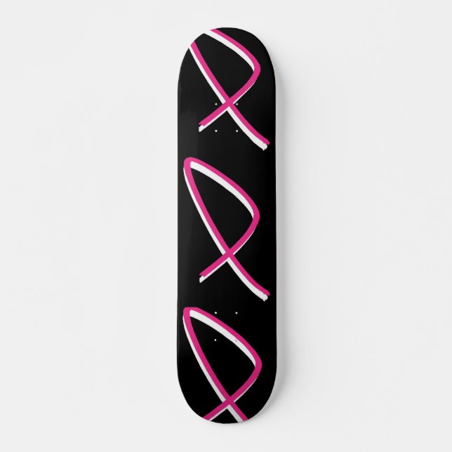 Breast Cancer Awareness Skateboard - Customizable (Front)