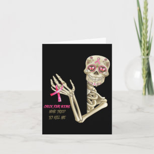 Breast Cancer Awareness Skeleton Check Your Breast Card