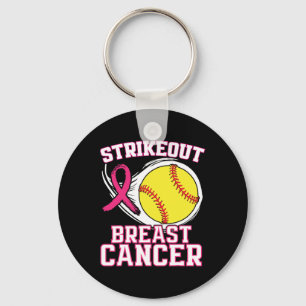 Breast Cancer Awareness - Softll Strike Out Pink R Keychain