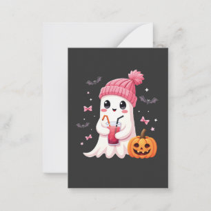 Breast Cancer Awareness Spooky Ghost Halloween Card