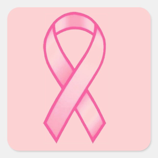 Breast Cancer Awareness Square Sticker (Front)