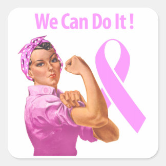 Breast Cancer Awareness Square Sticker