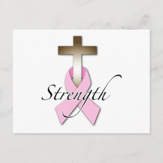 breast Cancer awareness strength Postcard