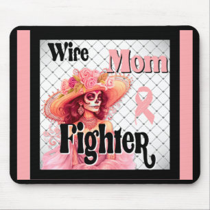 Breast Cancer Awareness Sugar Skull  Mouse Pad