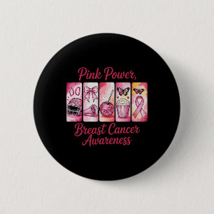 Breast Cancer Awareness Support Design October 2 Inch Round Button