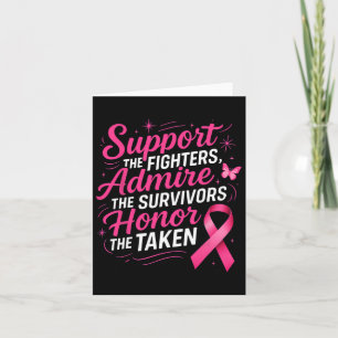 Breast Cancer Awareness Support Fighters Admire Su Card