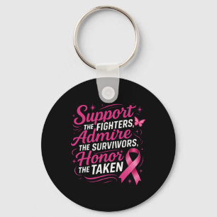 Breast Cancer Awareness Support Fighters Admire Su Keychain