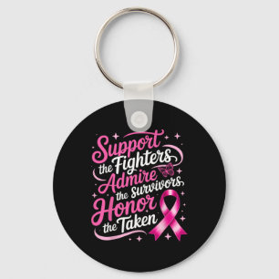 Breast Cancer Awareness Support Fighters Admire Su Keychain