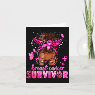 Breast Cancer Awareness Survivor Black Women Melan Card