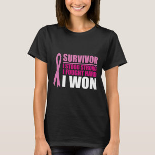 Breast Cancer Awareness Survivor I Stood Strong I T-Shirt