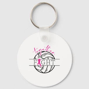 Breast Cancer Awareness Together We Fight Volleyby Keychain