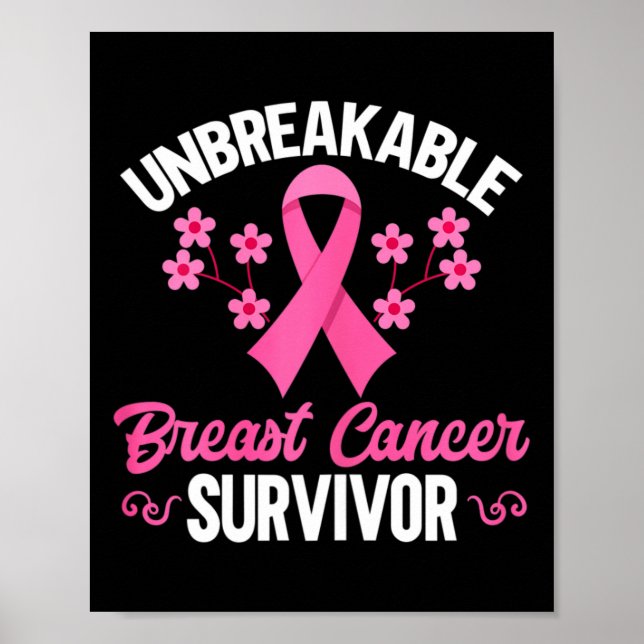 Breast cancer Awareness Unbreakable Breast Cancer  Poster (Front)