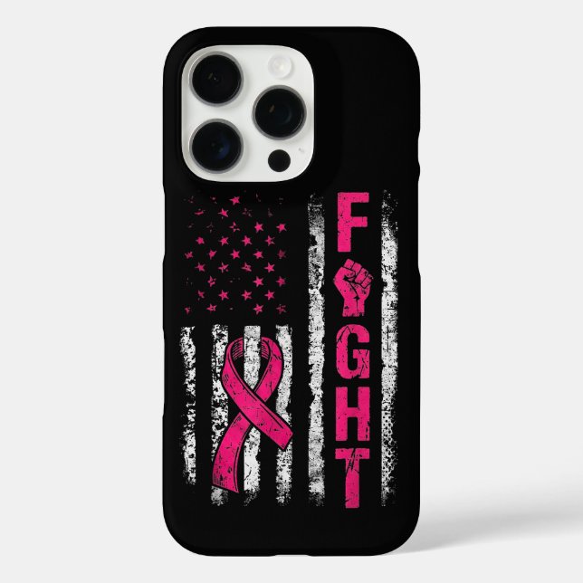 Breast Cancer Awareness USA Flag Case-Mate iPhone Case (Back)