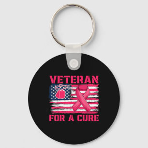 Breast Cancer Awareness Veteran For A Cure America Keychain
