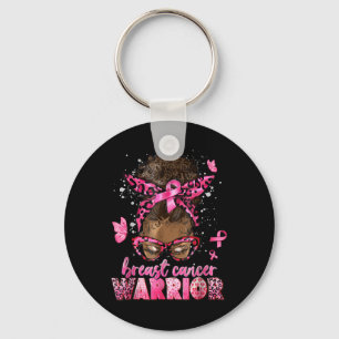 Breast Cancer Awareness Warrior Black Women Melani Keychain