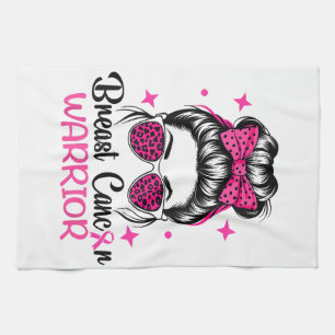 Breast Cancer Awareness Warrior Kitchen Towel
