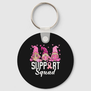 Breast Cancer Awareness Warrior Support Squad Gnom Keychain