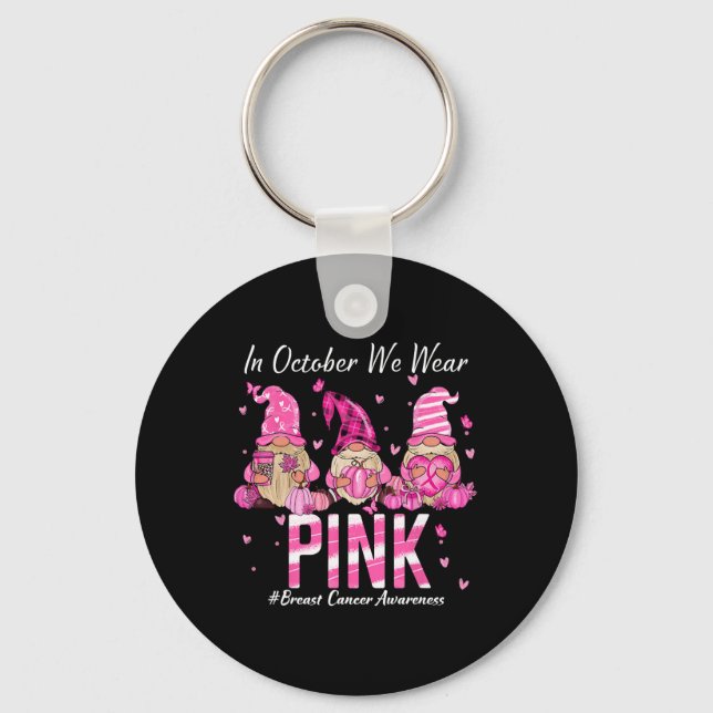 Breast Cancer Awareness Warrior Support Squad  Keychain (Front)