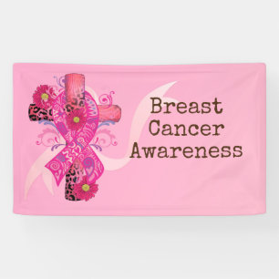 Breast Cancer Awareness with Pink Ribbon    Banner