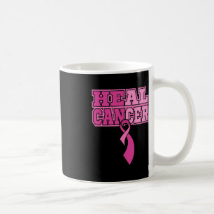 Breast Cancer Awareness World Cancer Day HEAL CANC Coffee Mug