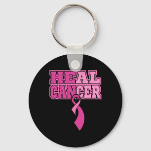 Breast Cancer Awareness World Cancer Day HEAL CANC Keychain