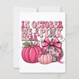 Breast Cancer Bow 2025 t-shirt Breast Cancer Awa Postcard