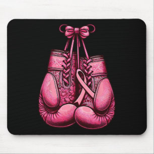 Breast Cancer Boxing Glove Pink Ribbon Awareness F Mouse Pad