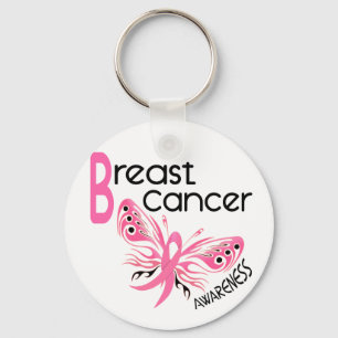 Breast Cancer BUTTERFLY 3.1 Keychain