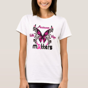 Breast Cancer Butterfly 7 Faith Awareness Hope T-Shirt