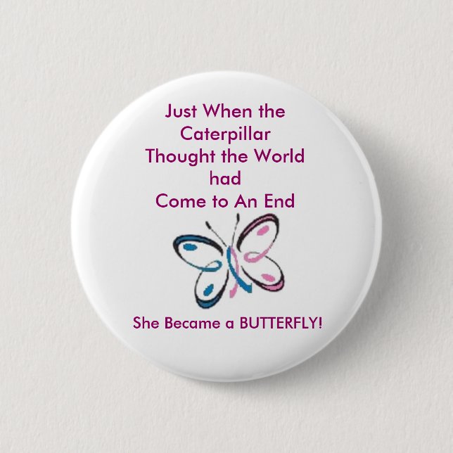 Breast Cancer Caterpiller Pin (Front)