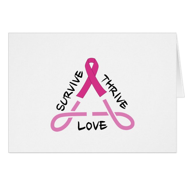 Breast Cancer Celtic Triangle - Survive,Thrive,Lov (Front Horizontal)