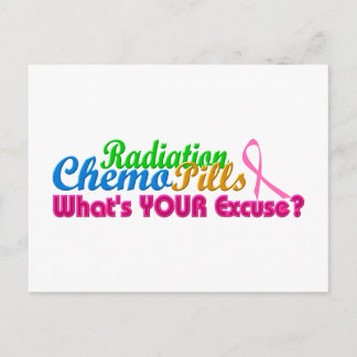 Breast Cancer Chemo Excuse Design Postcard