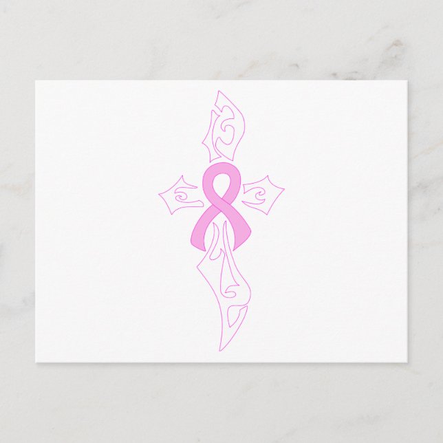 Breast Cancer Cross Postcard (Front)