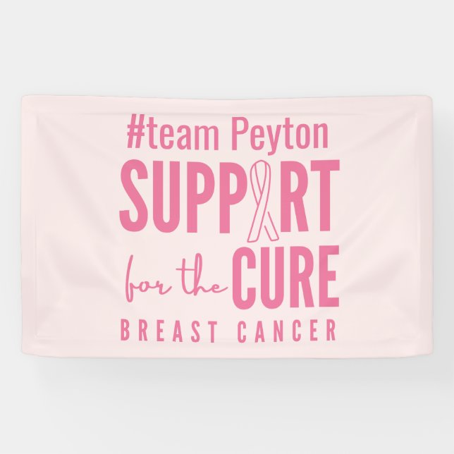 breast cancer custom personalized name Banner (Horizontal)